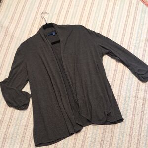 Apt. 9 Charcoal Open Front Cardigan